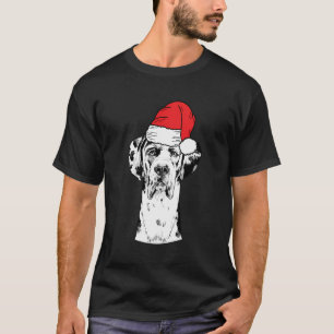 Camiseta Papais noeis Grande Cachorro de Dane Feia de Natal