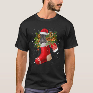 Camiseta Papais noeis Grande Dane No Pavão De Natal