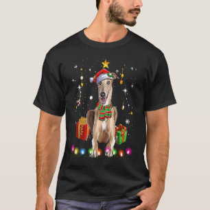 Camiseta Papais noeis Greyhound Engraçado Árvore de Natal L