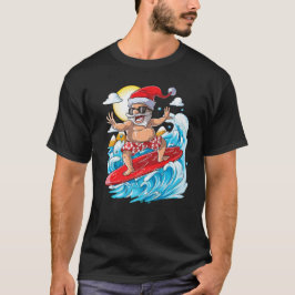 Camiseta Papais noeis Havaianos surfando em T, verão