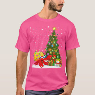 Camiseta Papais noeis Hermit Crab Xmas Tree Lighting Hermit