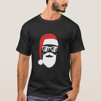 Camiseta Papais noeis hipsteres com barba e óculos escuros 