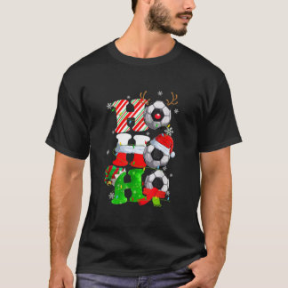 Camiseta Papais noeis Ho-Ho de Natal Reindeer Futebol Pajam
