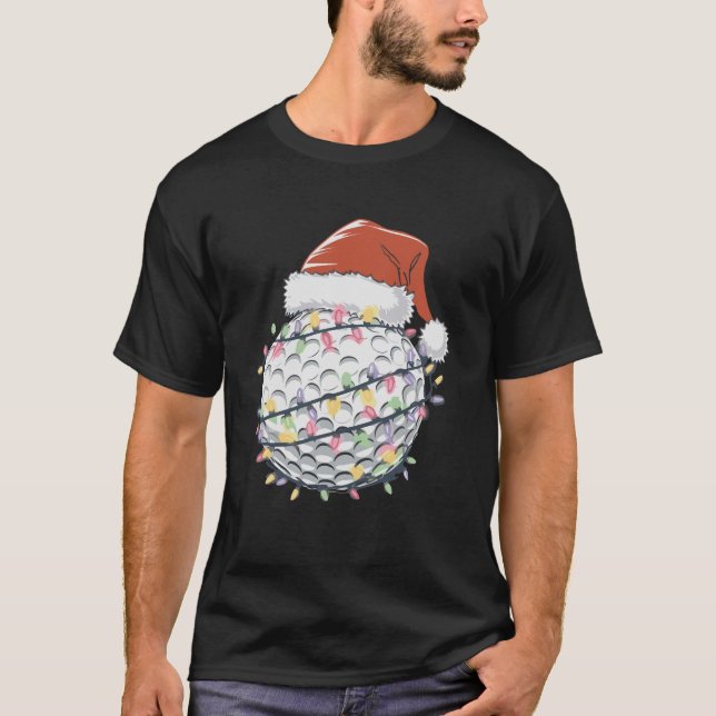 Camiseta Papais noeis Humor de Golfe Homens de Golfe Natal  (Frente)