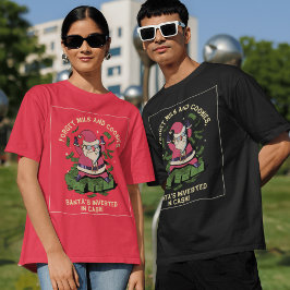 Camiseta Papais noeis Ilustrados Sentados em uma pilha de M