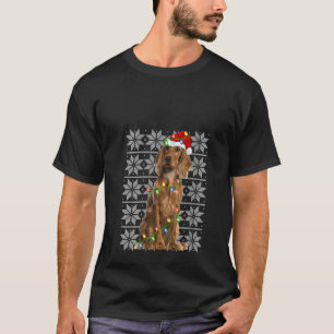 Camiseta Papais noeis Ingleses do Cocker Spaniel Dog