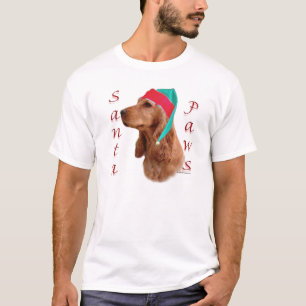 Camiseta Papais noeis Ingleses do Cocker Spaniel (vermelho)