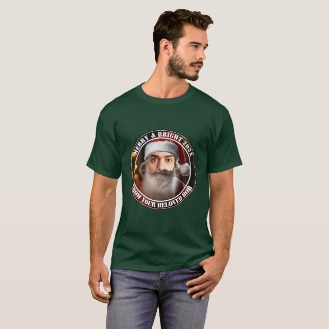 Camiseta Papais noeis instantâneos! Apenas adicione seu ros (Frente Completa)