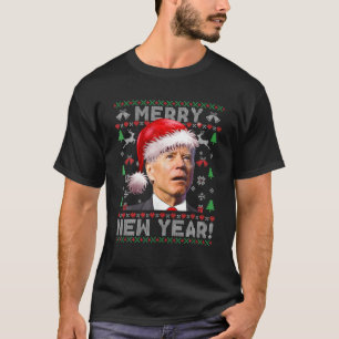 Camiseta Papais noeis Joe Biden Anos novos Felizes engraçad