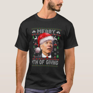 Camiseta Papais noeis Joe Biden Feliz 4º De Dar Um Feliz Na