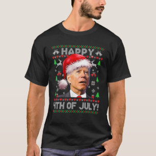 Camiseta Papais noeis Joe Biden Feliz 4 De Julho Feliz Nata