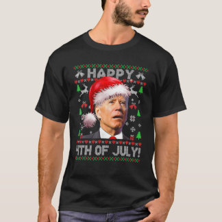 Camiseta Papais noeis Joe Biden Feliz 4 De Julho Feliz Nata