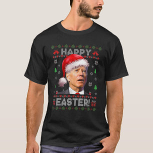 Camiseta Papais noeis Joe Biden Felz pascoa de Natal Feio