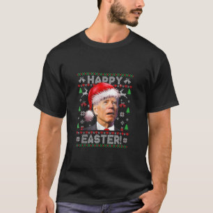 Camiseta Papais noeis Joe Biden Felz pascoa Suor de Natal F