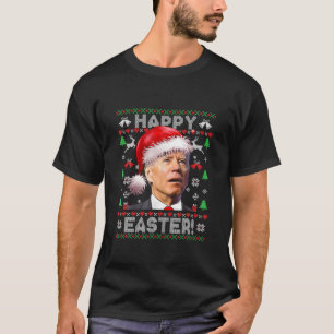 Camiseta Papais noeis Joe Biden Felz pascoa Suor de Natal F