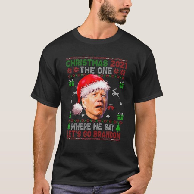 Camiseta Papais noeis Joe Biden Funny Vamos Go Braden Brand (Frente)