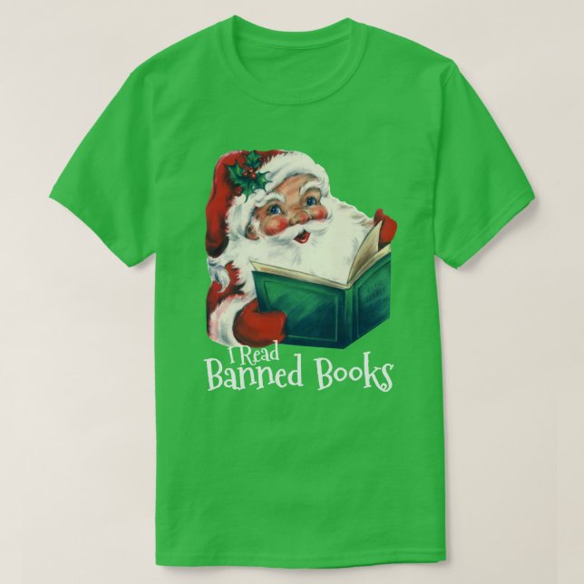 Camiseta Papais noeis Lê Livros Banidos (Frente do Design)