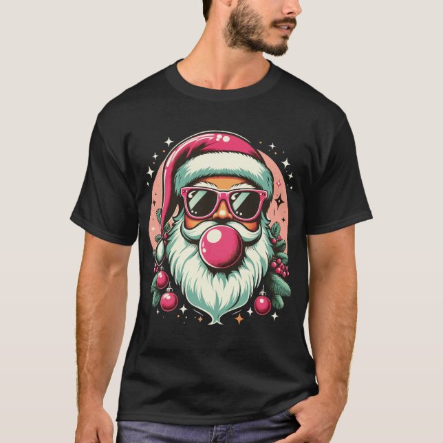 Camiseta "Papais noeis Legal com o Natal da Pop de Bubblegu (Frente)