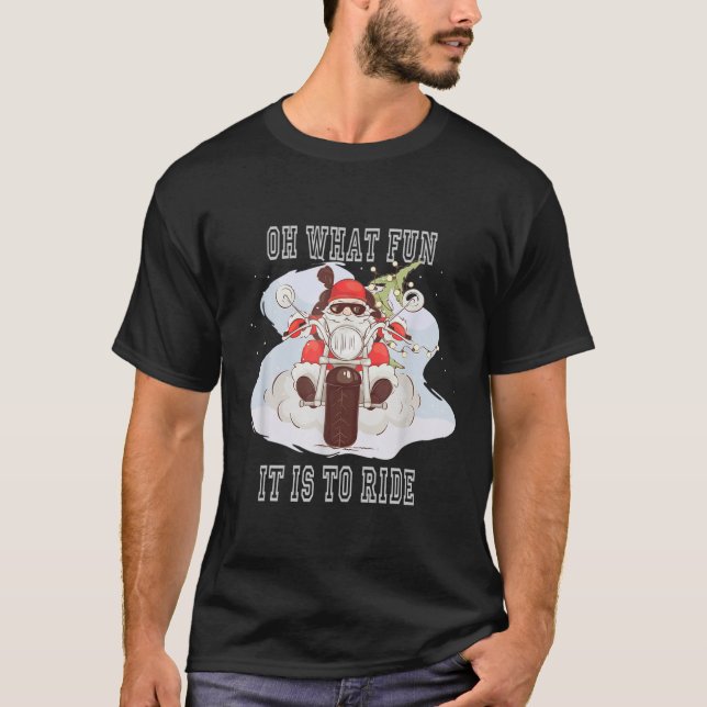 Camiseta Papais noeis Legal de Natal Engraçados Dirigindo U (Frente)