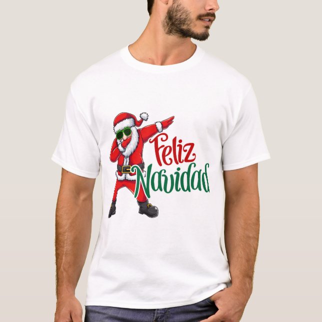 Camiseta Papais noeis Legal Feliz Navidad (Frente)