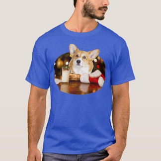 Camiseta Papais noeis Leite N Cookies Cachorro Corgi1218