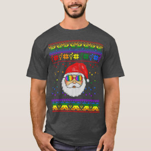 Camiseta Papais noeis Lgbtq Suor de Natal Feio Orgulho gay