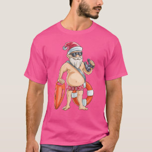 Camiseta Papais noeis Lifeguard Legal Summer Beach Christma