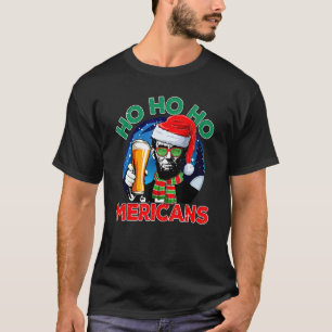 Camiseta Papais noeis Lincoln de Natal Ho Ho Ho Mericanos