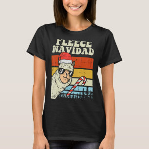Camiseta Papais noeis Llama Fleece Navidad Alpaca Natal M