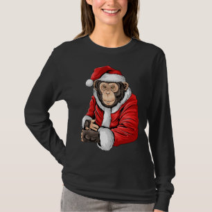 Camiseta Papais noeis macacos Figurino Natal Pajama Legal Z