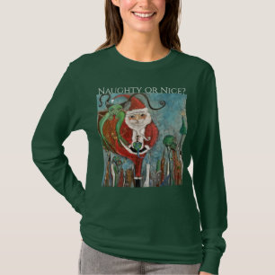 Camiseta Papais noeis malvados ou bonitos e Arte Krampus 