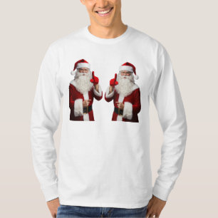 Camiseta Papais noeis Mão apontando T-Shirt Básico de Capa 