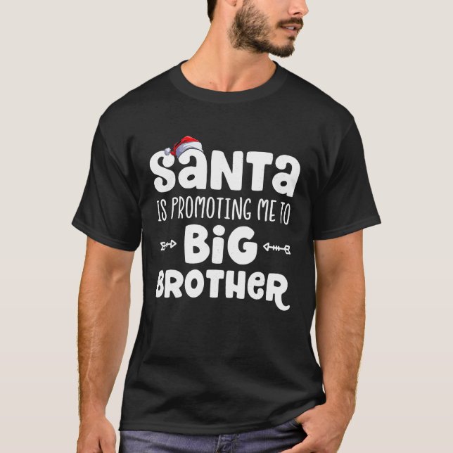 Camiseta Papais noeis Me Promovem Ao Grande Irmão Merry Xma (Frente)