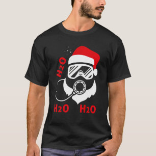 Camiseta Papais noeis mergulhadores H2o H2o H2o H2o Natal D