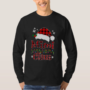 Camiseta Papais noeis Mimi Claus Família de Natal Correspo