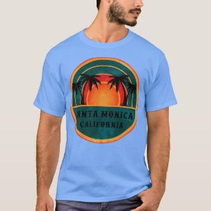 Camiseta Papais noeis Monica Beach California Beach Retro S
