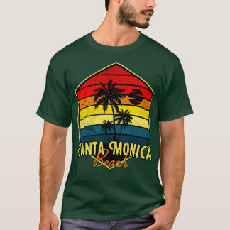 Camiseta Papais noeis Monica Beach Surfing California Retro