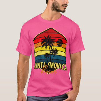 Camiseta Papais noeis Monica Beach Surfing California Retro