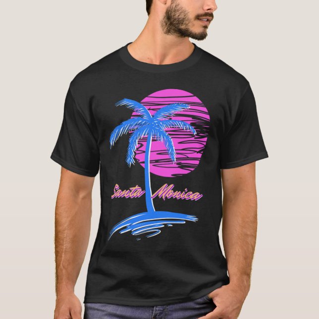 Camiseta Papais noeis Monica Beach Ulun 80s Estética Vaporw (Frente)