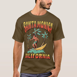Camiseta Papais noeis Monica California Beach Surf Summer V