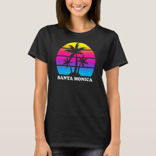 Camiseta Papais noeis Monica California Retro Palm Tree Vac