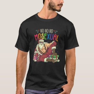 Camiseta Papais noeis Mosexuais Gay Mens Ho Ho Prid Gay LGB
