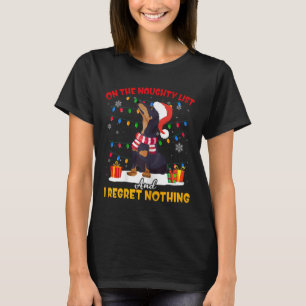 Camiseta Papais noeis Na Lista De Doidos Dachshund Presente