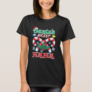 Camiseta Papais noeis Nana Nest Christmas 2021 Naughty Ou N