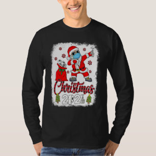 Camiseta Papais noeis Natal 2021 Dabbing Face Mask Toilet P