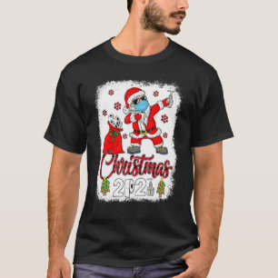 Camiseta Papais noeis Natal 2021 Dabbing Face Mask Toilet P