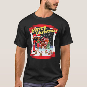 Camiseta Papais noeis negros afro-americanos e Sr. e Sra. C