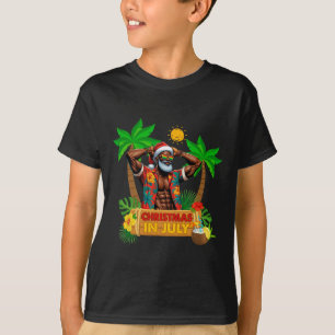 Camiseta Papais noeis Negros Do Havaí Pulsam O Natal Em Jul