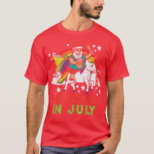 Camiseta Papais noeis No Natal Do Unicórnio No Arco-Íris Em