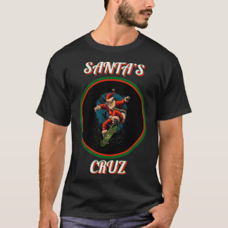 Camiseta Papais noeis no Skate no Natal Santas Cruz